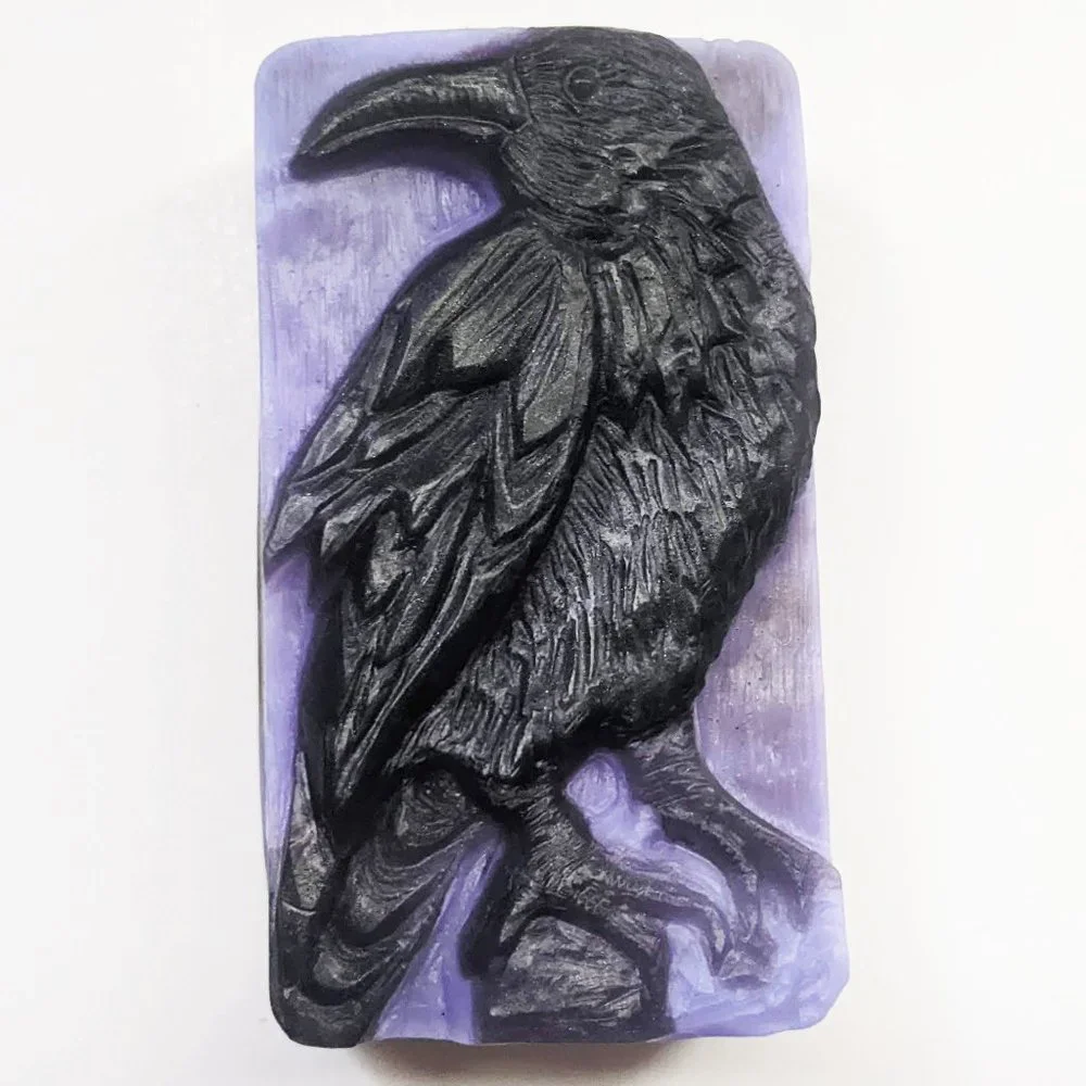 Gothic Raven Vegan Soap Bar Elderflower Scent Handmade - Picture 1 of 4